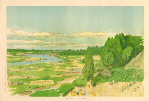 今純三　根城々址より馬淵川眺望